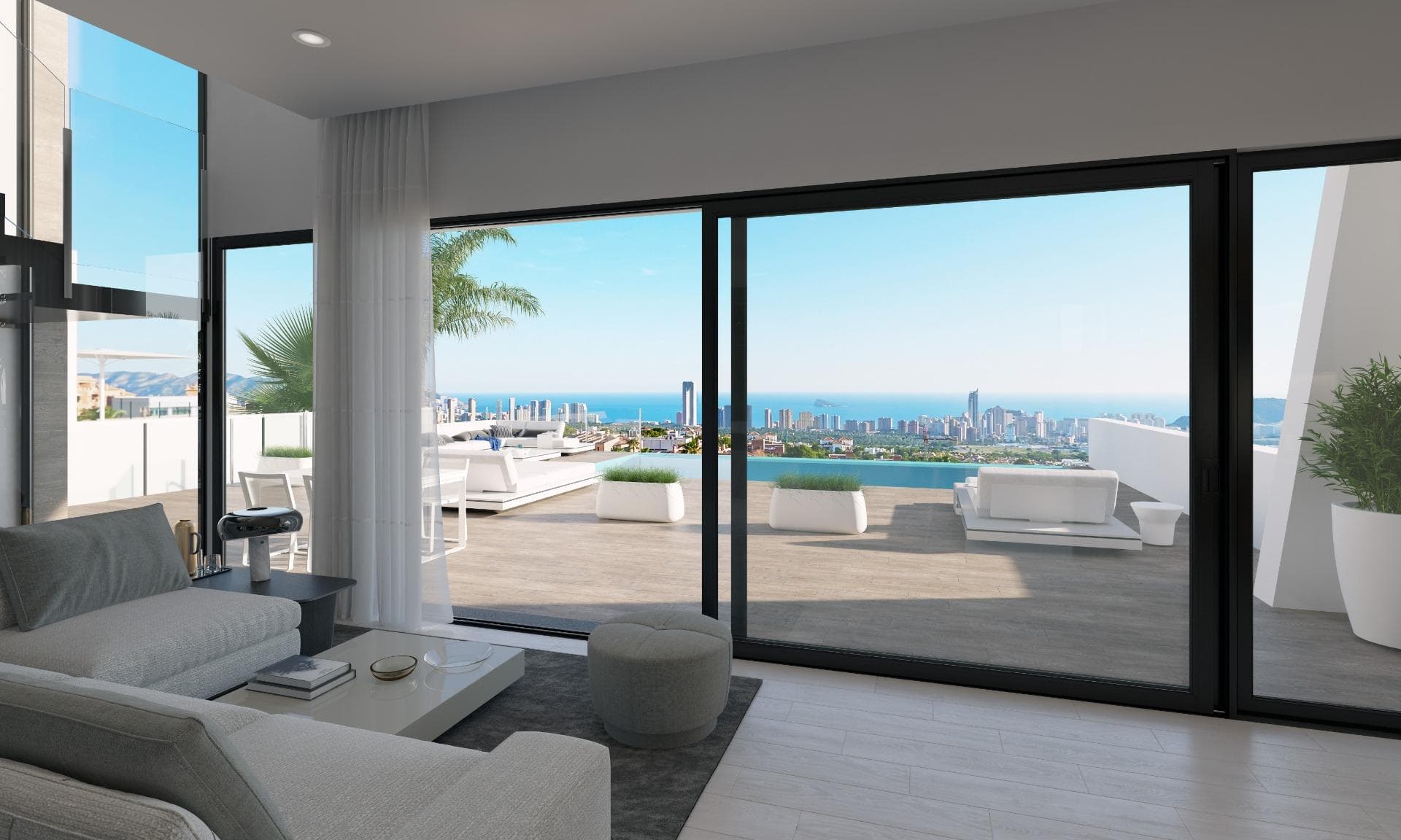 LUXURIÖSE NEUBAUVILLEN IN FINESTRAT MIT MEERBLICK Luxusvillen in einem Neubau-Wohnkomplex  Vorschau 4