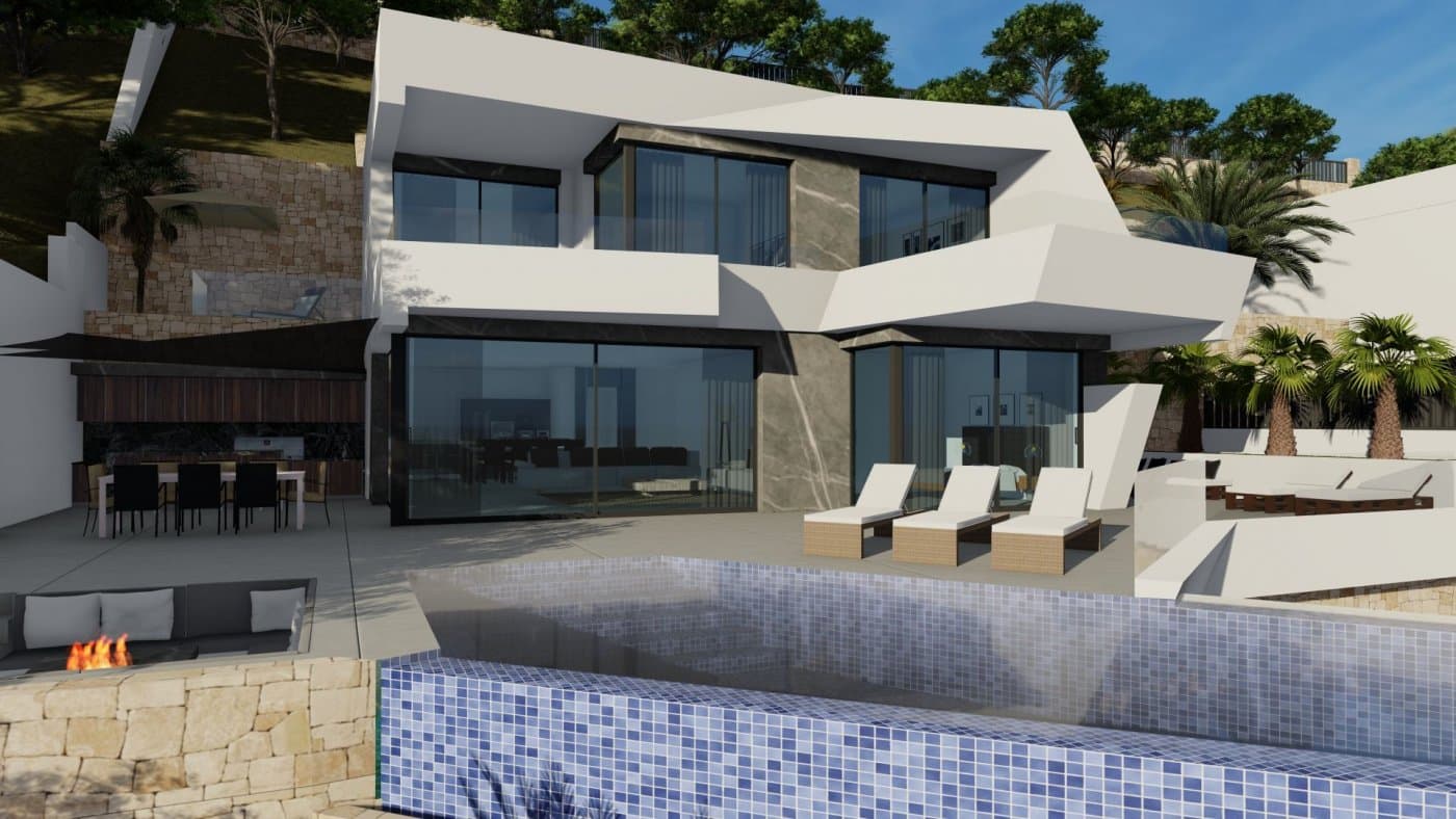 NEU GEBAUTE LUXUSVILLA MIT SPEKTAKULÄRER AUSSICHT IN CALPE Neu gebaute Villa in Calpe mit 