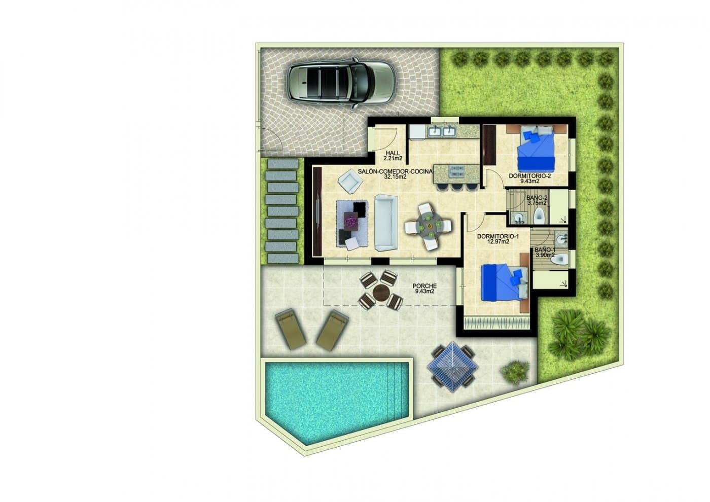 MODERNE VILLA MIT 2 BETTEN Vorschau 3