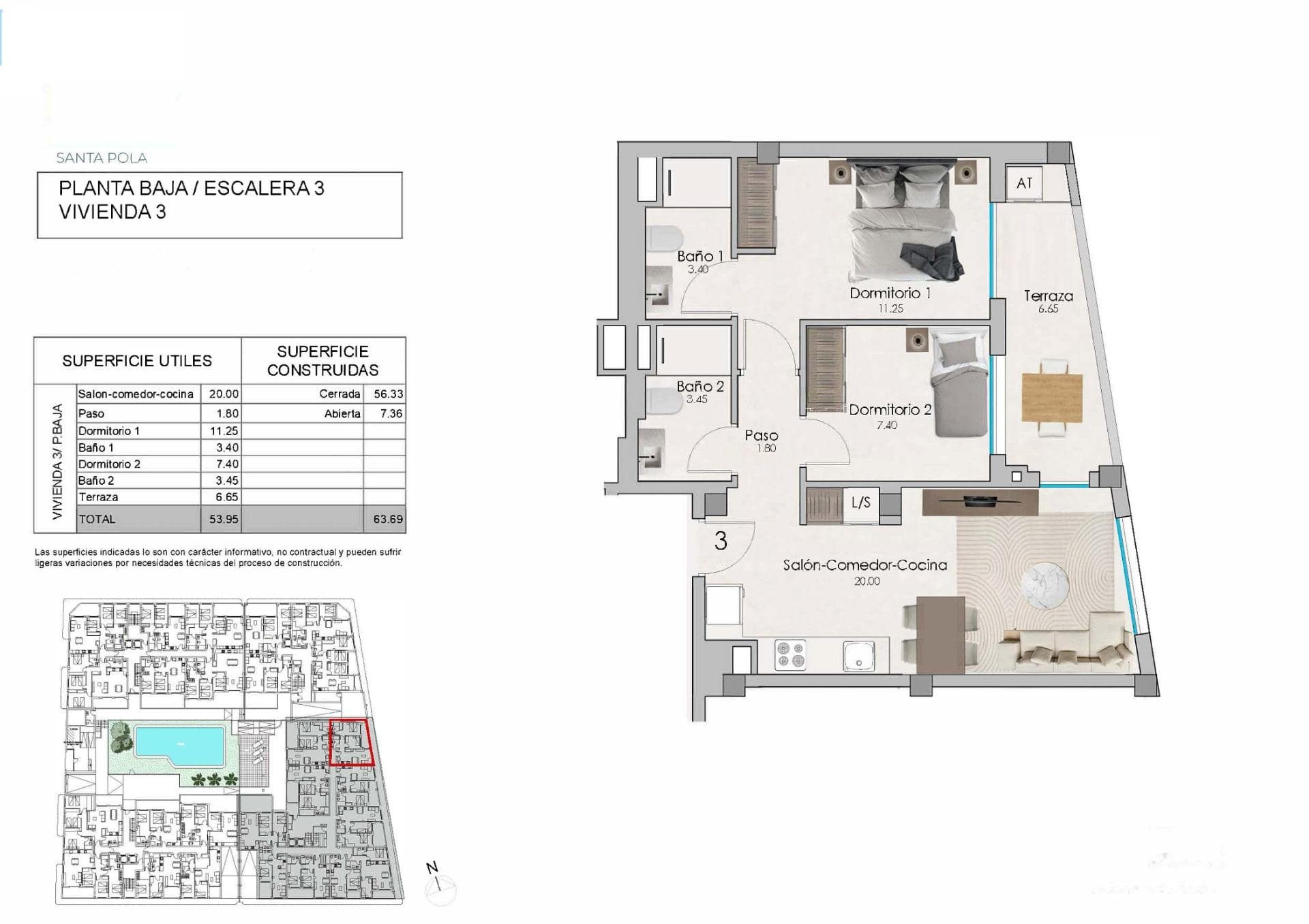 MODERNE NEUBAUWOHNUNG MIT 2 SCHLAFZIMMERN IM ERDGESCHOSS IN SANTA POLA Neu gebaute Wohnanl Vorschau 6