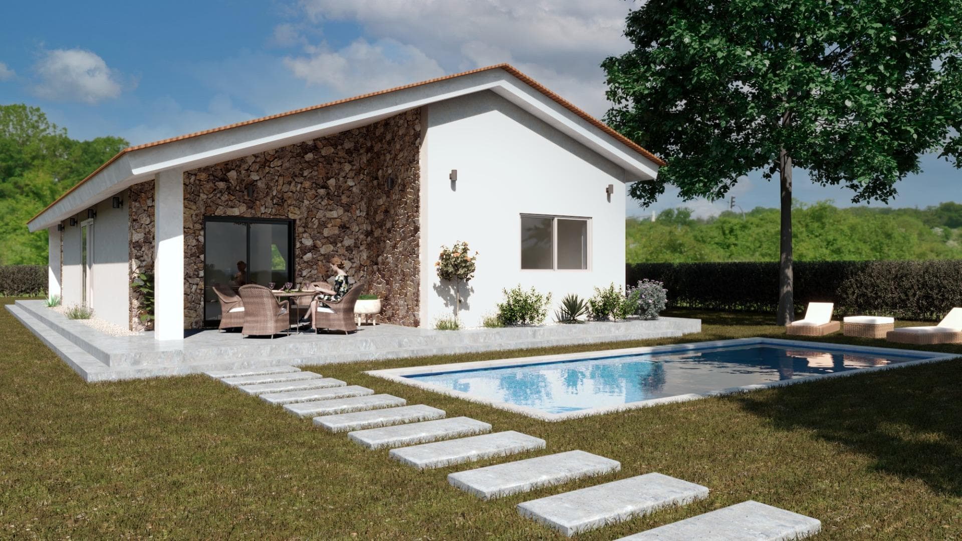 NEUBAU VILLA MIT 3 SCHLAFZIMMERN IN MORATALLA, MURCIA Neue Entwicklung in Campo de San Jua