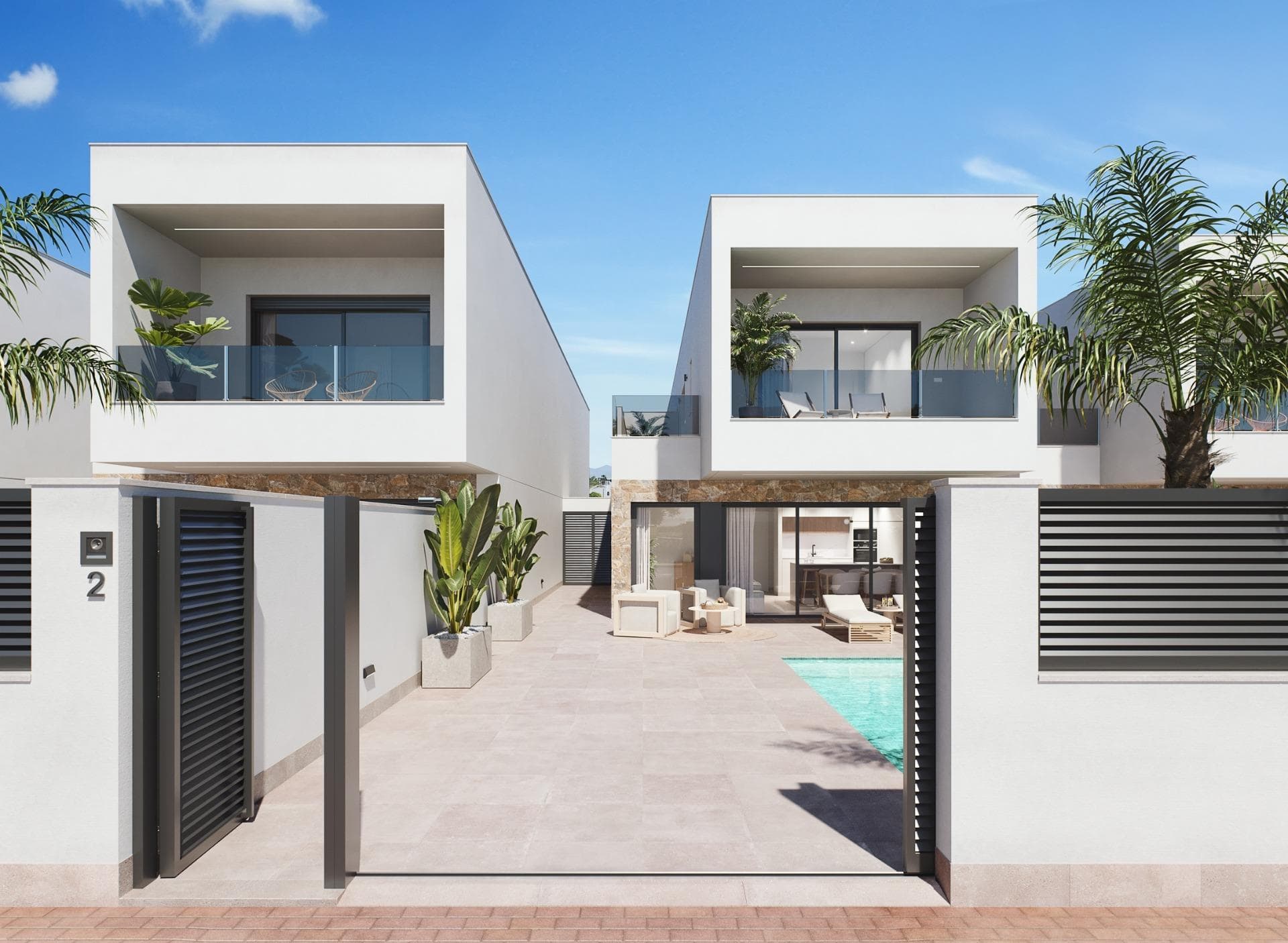 Doppelhaushälfte zu verkaufen mit privatem Pool in San Pedro del Pinatar Elegantes Design  Vorschau 4