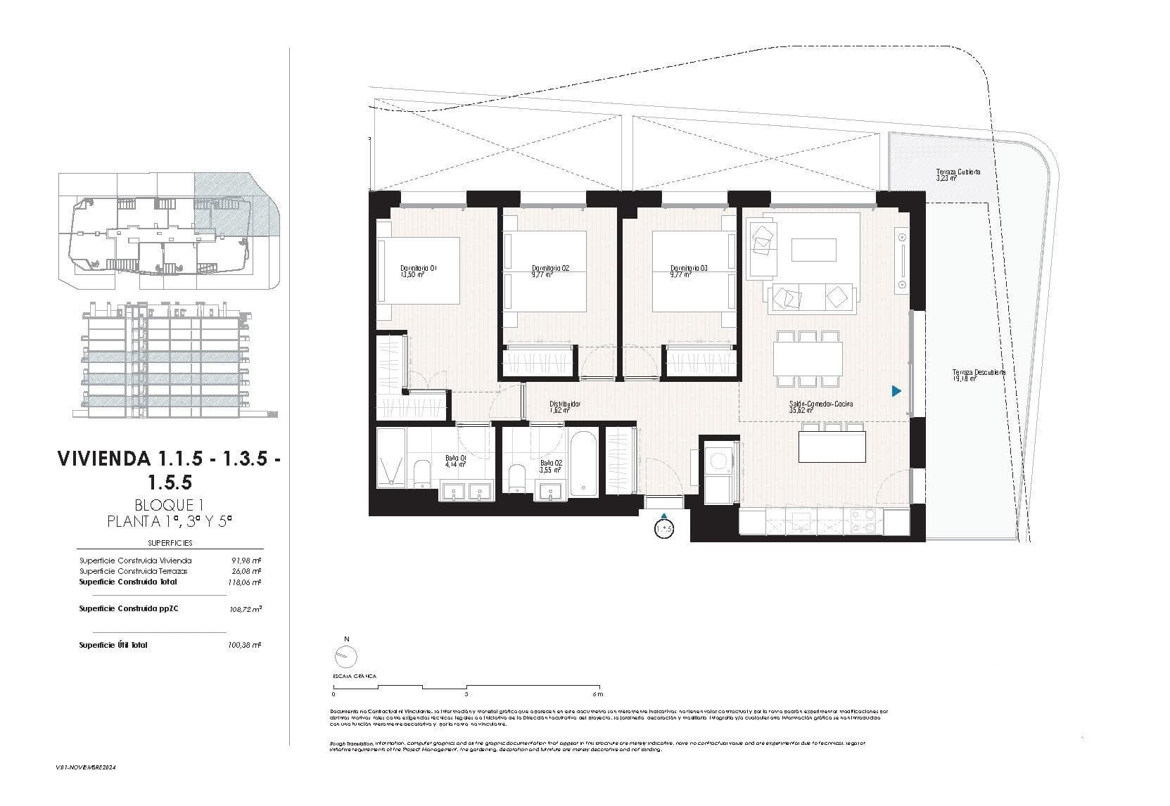 3-Zimmer-Wohnung zum Verkauf nur einen kurzen Spaziergang vom Strand entfernt in Villajoyo Vorschau 6