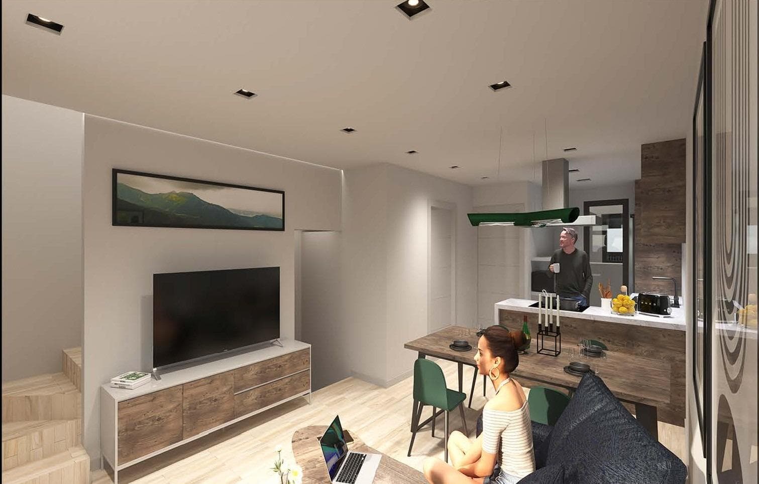 Modernes Stadthaus mit privatem Solarium zu verkaufen in Dolores(Alicante) Zeitgenössische Vorschau 3