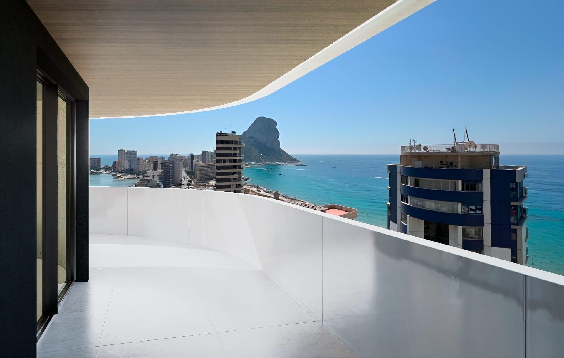 Neu gebaute 1 Schlafzimmer Penthouse zum Verkauf nur wenige Schritte vom Strand in Calpe