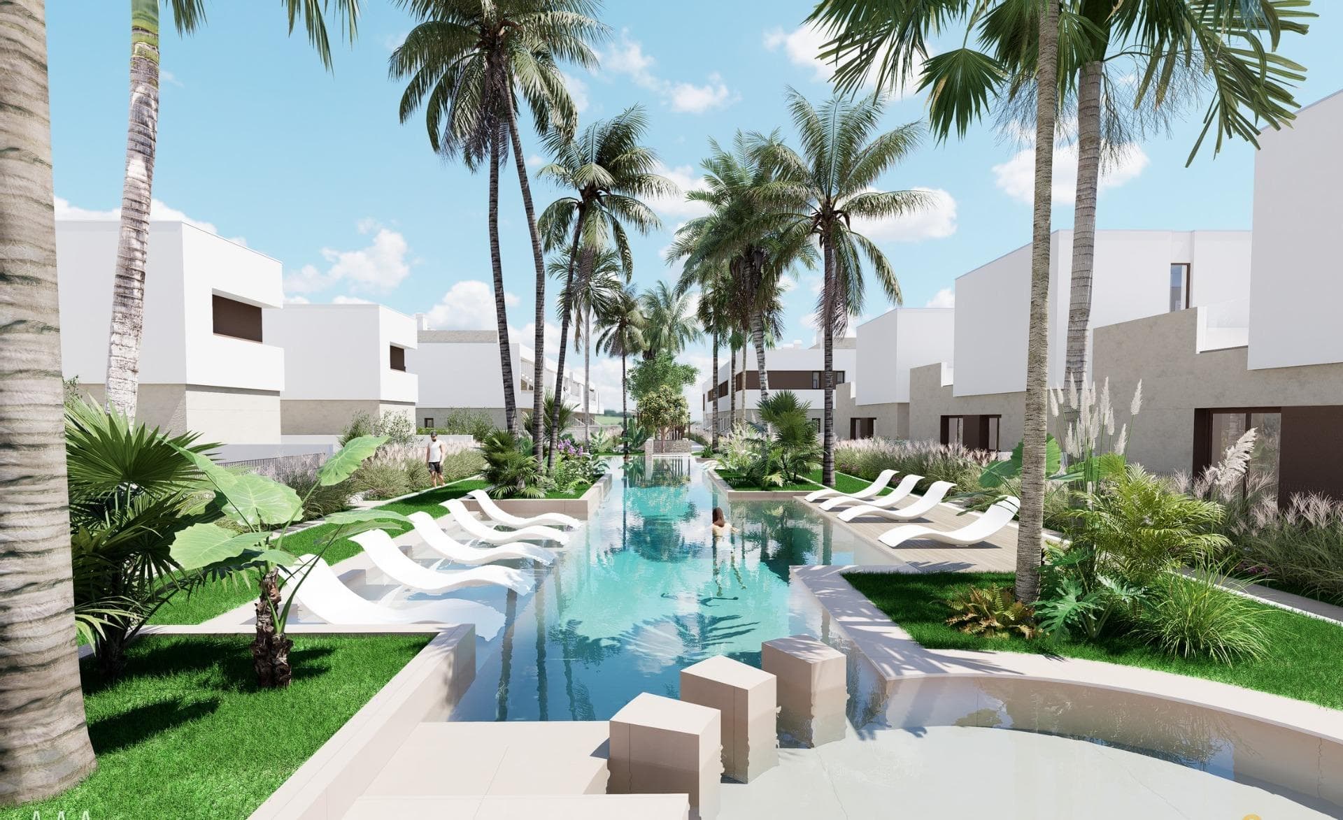 Neubau 3 Schlafzimmer Villa auf einer Ebene mit Solarium in Los Alcazares Vorschau 3