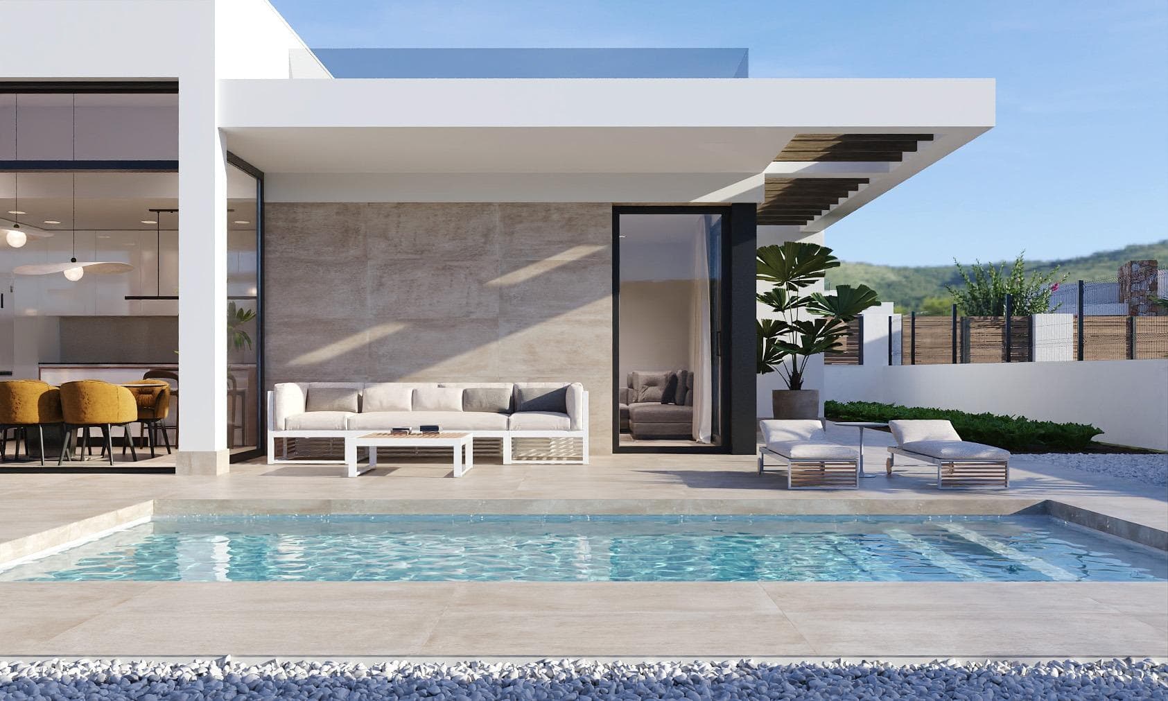 Villa auf einer Etage mit Solarium und privatem Pool im Golf Resort, Murcia