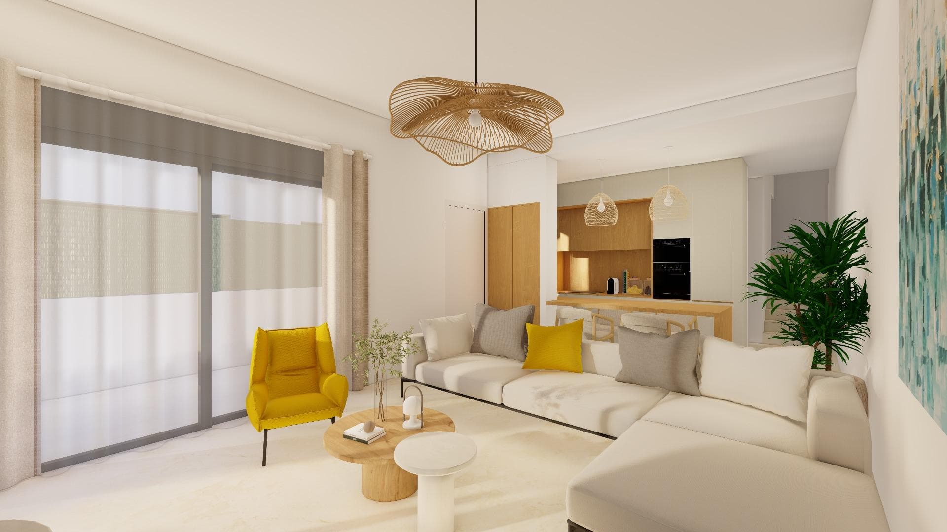 Doppelhaushälfte mit 3 Schlafzimmern und privatem Pool in Meeresnähe zu verkaufen (Santiag Vorschau 3