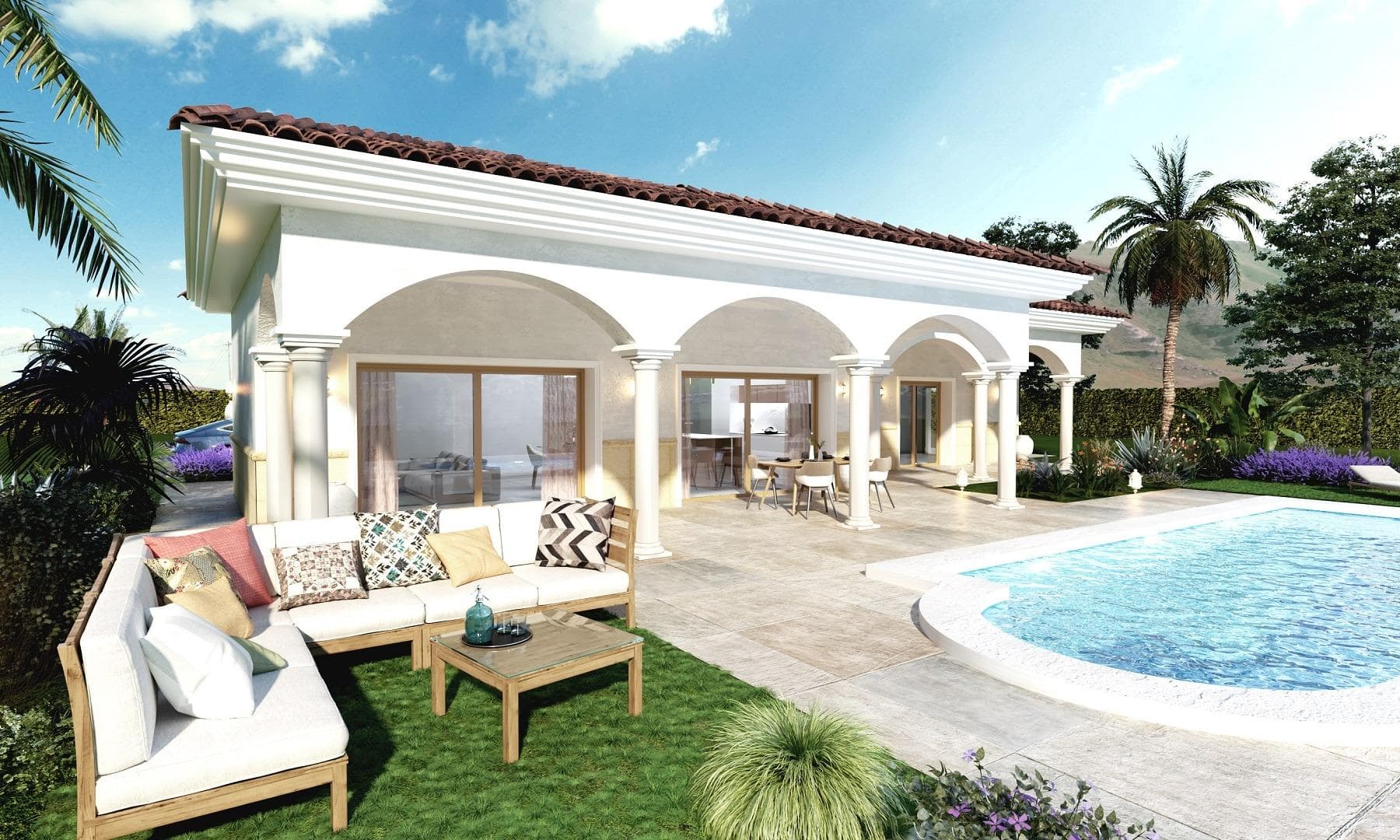 Villa mit 4 Schlafzimmern und privatem Pool auf großzügigen ländlichen Grundstücken in Pin Vorschau 2