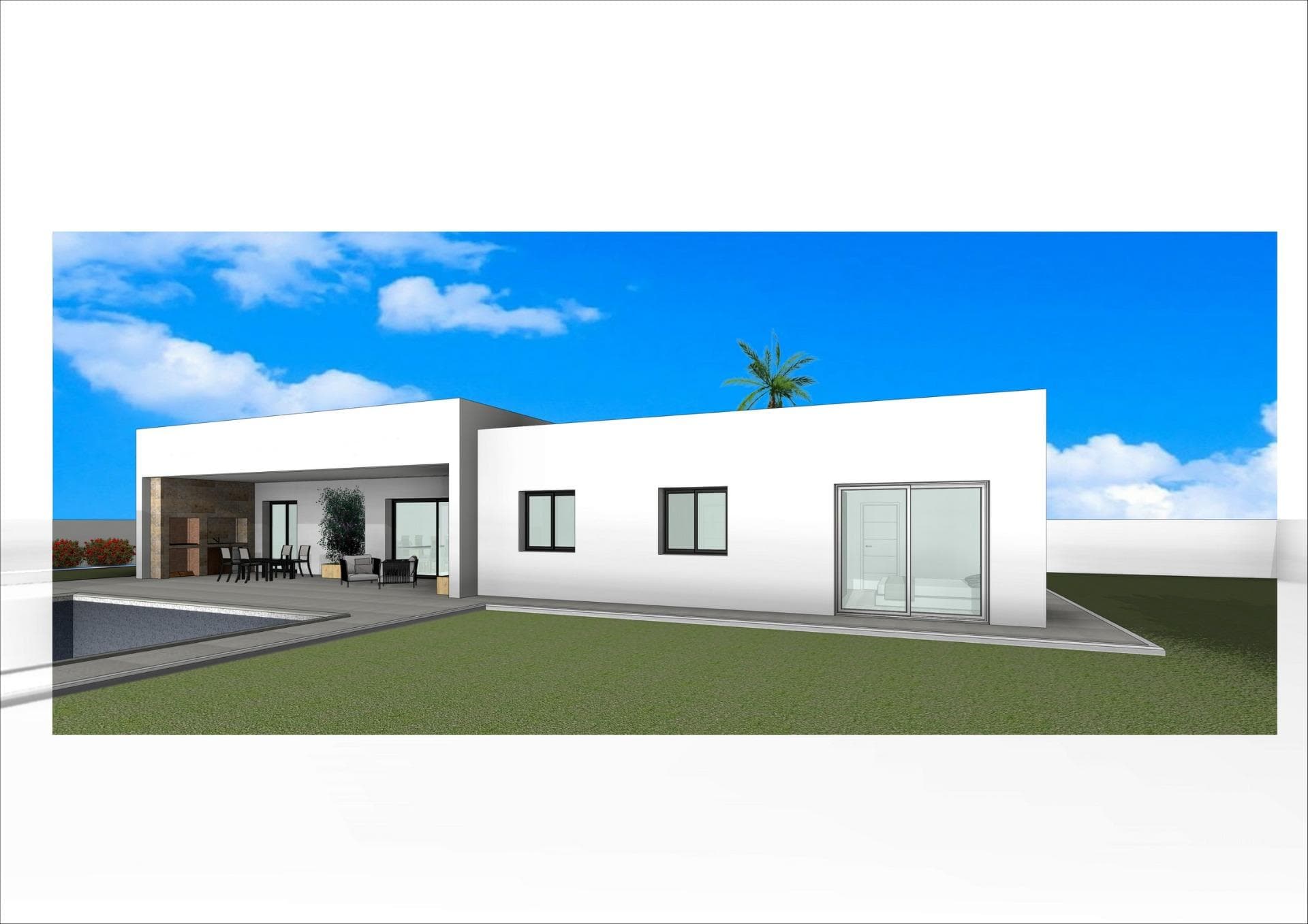 Moderne Villa mit 3 Schlafzimmern und privatem Pool zum Verkauf in Aspe (Alicante) Dieses  Vorschau 6