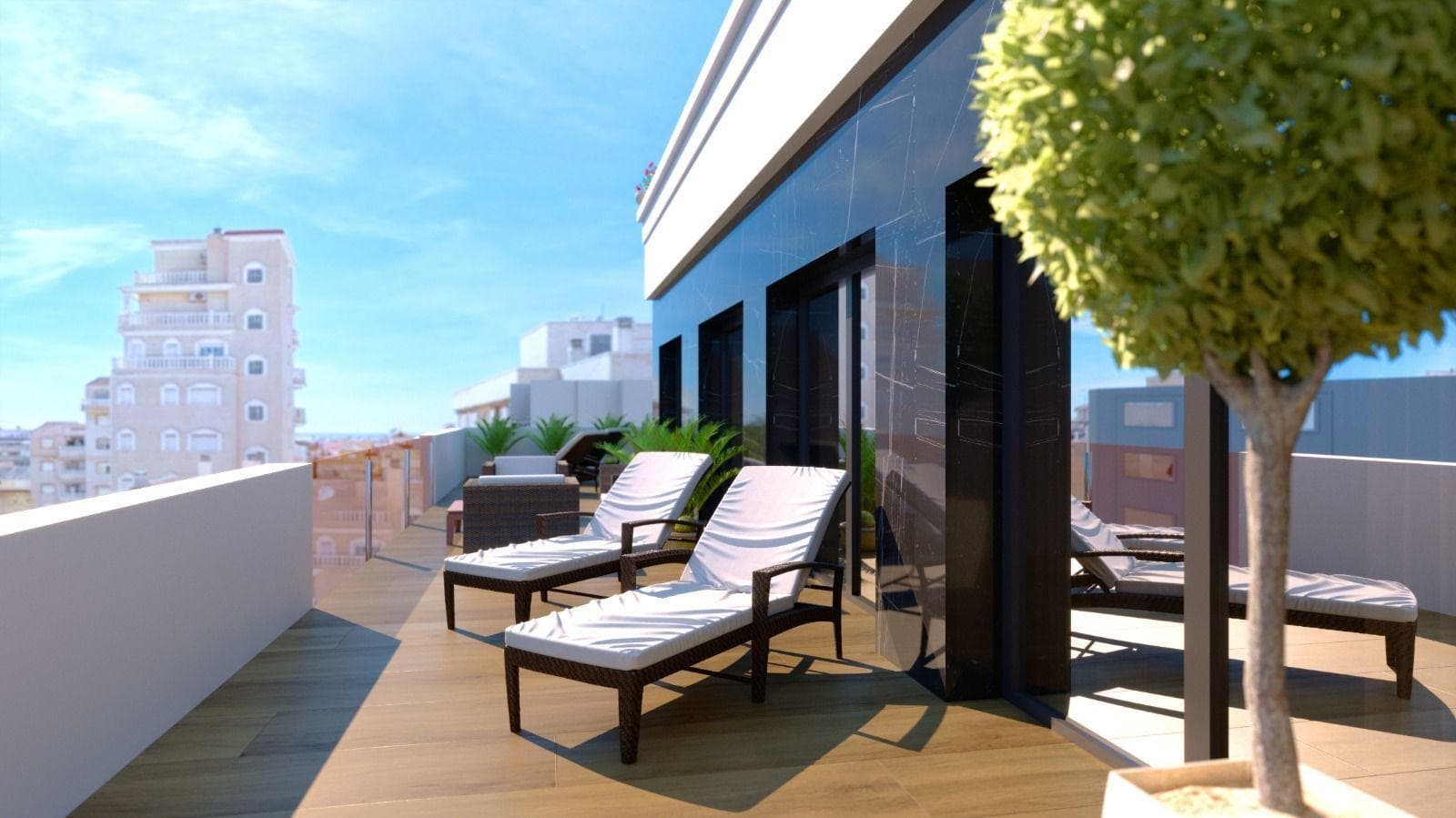 Modernes Penthouse mit 2 Schlafzimmern und privatem Solarium im Zentrum von Torrevieja (Al
