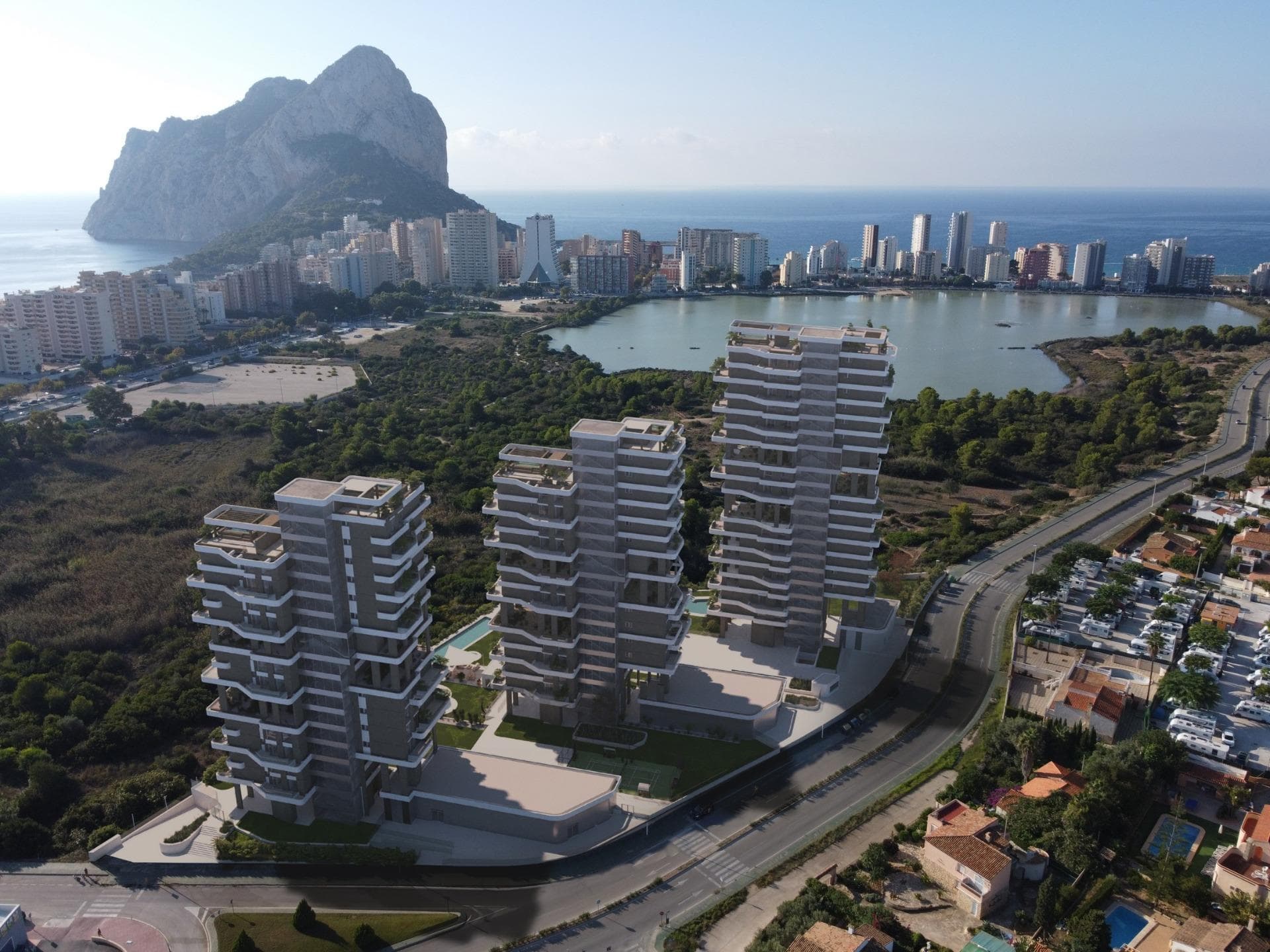 Luxus-Neubauapartment mit 3 Schlafzimmern und Meerblick zum Verkauf in Calpe, Costa Blanca