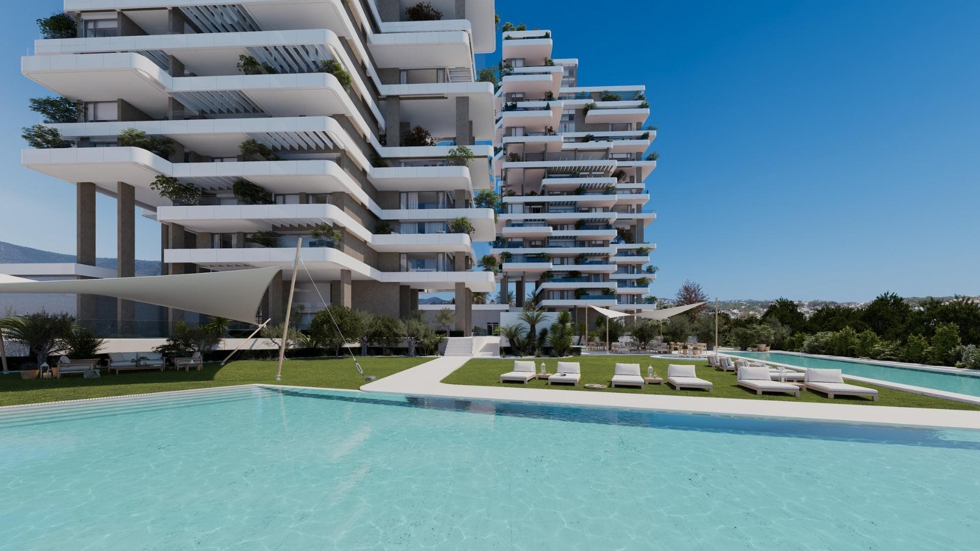 Luxusapartment mit 2 Schlafzimmern und Meerblick zum Verkauf in Calpe, Costa Blanca Dieses