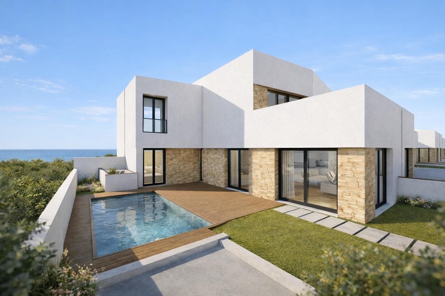 Modernes neu gebautes Reihenhaus mit 3 Schlafzimmern zum Verkauf in Bigastro